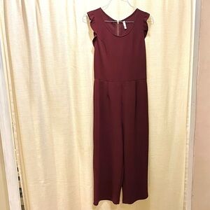 Cropped wide leg jumpsuit